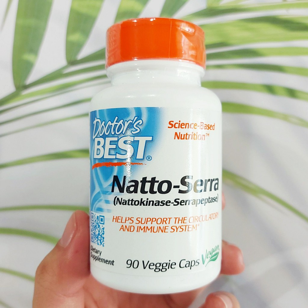 (Doctor's Best®) Natto-Serra 90 Veggie Caps สารสกัดจากถั่วเหลืองหมักญี่ปุ่น