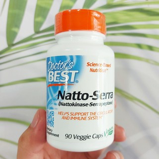 Natto-Serra 90 Veggie Caps (Doctors Best®) สารสกัดจากถั่วเหลืองหมักญี่ปุ่น บำรุงระบบไหลเวียนโลหิตและระบบภูมิคุ้มกัน