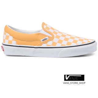 VANS SLIP ON CHECKERBOARD FLAX TRUE WHITE SNEAKERS สินค้ามีประกันแท้