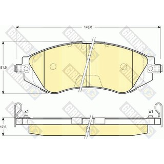 Girling ผ้าเบรคหน้าเชฟโรเลต Chevrolet Optra 03-10 /6131719-1/T อะไหล่Optra,อะไหล่CHEV