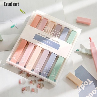 Erudent ~ เครื่องเขียน ปากกามาร์กเกอร์ไฮไลท์ สีลูกกวาดเรืองแสง 6 ชิ้น / ชุด