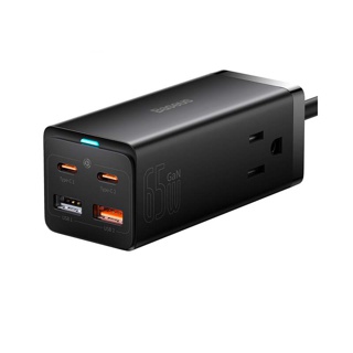 โปรโมชั่น : Baseus GaN3 Pro ปลั๊กรางตั้งโต๊ะ 2AC2U2C 65W Max Type-C ที่ชาร์จสําหรับ Book Pro 12 13 Pro Max มินิ