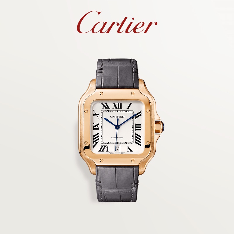 [Luxury Customization]Cartier Series Mechanical Watch Rose Gold Replaceable Double Strap Watch zkrX
