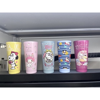 แก้วน้ำเก็บอุณหภูมิลาย Sanrio แก้วสแตนเลสเกรด304 ขนาด720ML พกพาได้สะดวก พร้อมหลอดสแตนเลสและแปรงขัดหลอด