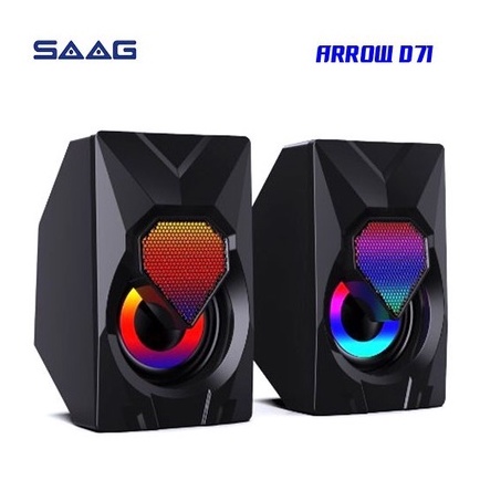 SPK (2.0) SAAG ARROW ( D71 ) RGB ลำโพง