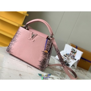 M98177 Lv Capucines BB lizard top-handle handbag crossboody sling shopper tote holiday trave bag