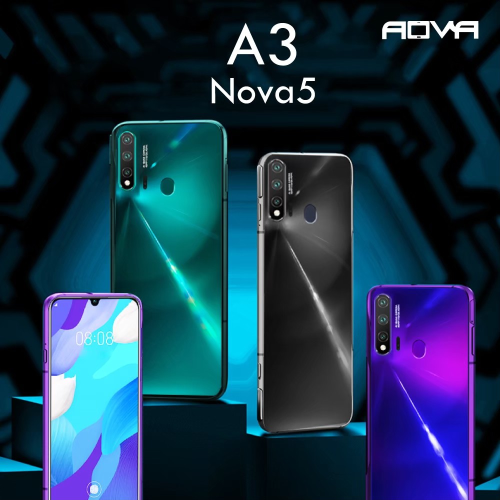AOVA A3 Nova 5 สมาร์ทโฟนรุ่นใหม่ล่าสุด รับประกันศูนย์ไทย 1ปี รองรับแอปธนาคาร Ram4Rom 64 GB จอ6.35นิ้ว แถมเคสใสฟิล์มกระจก