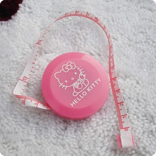 ไม้บรรทัด เทปวัด ยืดหดได้ ขนาดเล็ก 150 ซม. แบบพกพา ลายการ์ตูน Hello Kitty