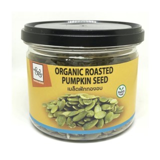 เมล็ดฟักทองอบออร์แกนิคกระป๋อง 140 กรัม Mr. &amp; Mrs. / Roasted Pumpkin Seeds Organic 140 g