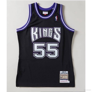 เสื้อกีฬาแขนกุด ลายทีม Nba Jersey Sacramento Kings No.55 Jason Williams 2022 พลัสไซซ์ ของขวัญแฟชั่น