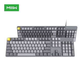 MIIIW gravity body wired mechanical keyboard 104-key red axis สามารถเลือกได้สำหรับ PC แล็ปท็อป Gamer สินค้ารับประกัน 1 ปี