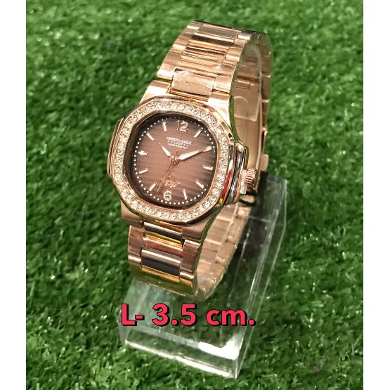 นาฬิกาข้อมือผู้หญิง American Eagle โรสโกลด์ขอบเพชร