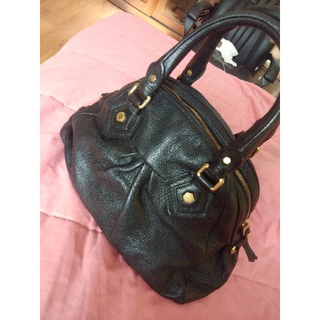 Marc jacobs Black leather baby Aidan shoulder bagสภาพใหม่90% กระเป๋าแบรนด์เนมแท้มือสองสภาพดีหนังนิ่มไม่มีตำหนิหนัก