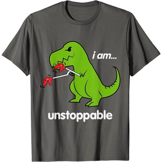 [COD]เสื้อยืดลําลอง แขนสั้น พิมพ์ลาย I Am Unstoppable T-Rex Dino Cool Cute Humor Funny ดีไซน์ใหม่ สําหรับผู้ชายS-5XL