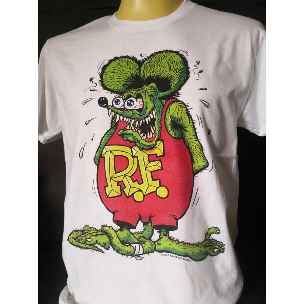 เสื้อวงนำเข้า Rat Fink Anti-Hero Biker Rat Rod Hot Rod Rockabilly Psychobilly Punk Rock Surf Skate T-Shirt