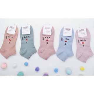 ✨พร้อมส่ง✨ถุงเท้ายกเซ็ต5คู่ 5ลาย ถุงเท้าน่ารัก