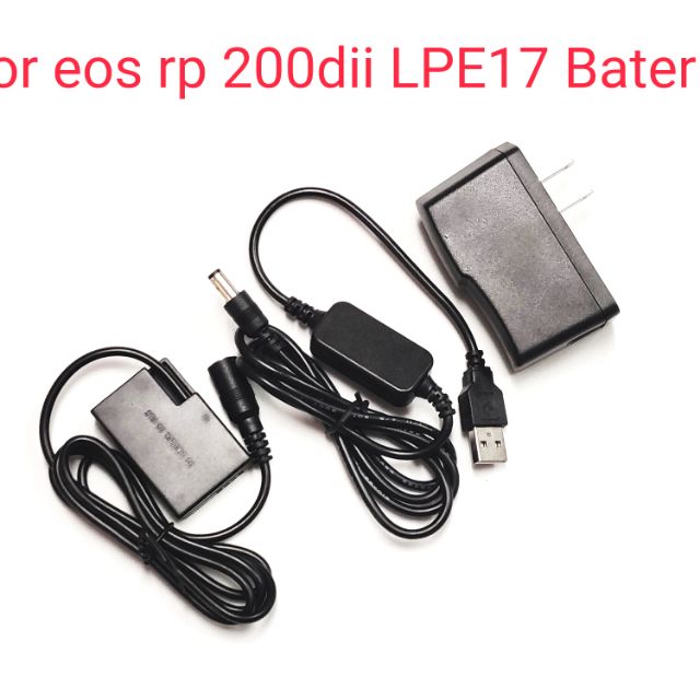 DC USB Dummy Battery for Canon EOS RP 77D 200D 750D 760D 800D kiss 8000D X8i Rebel T6 T6S