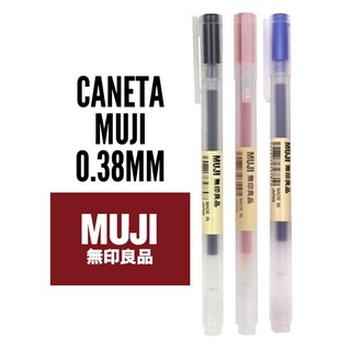 ชุด Muji 3 0.38 มม. สีดํา แดง และน้ําเงิน นําเข้าจากญี่ปุ่น