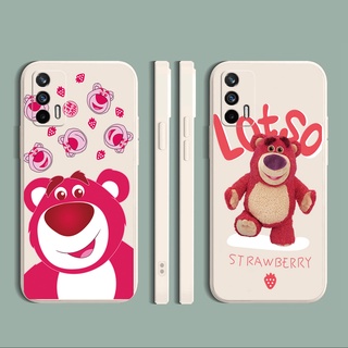 เคสโทรศัพท์มือถือซิลิโคนลายหมีสตรอเบอร์รี่สําหรับ Oppo A16 A94 A53 A15/A15S A12 Ax7 A53 A52 A72 A92 A74 A54 5G