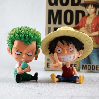 โมเดลฟิกเกอร์ Pvc อนิเมะ One Piece Luffy Zoro ขนาด 8 ซม. เหมาะกับของขวัญ ของเล่นสะสม สําหรับเด็กผู้ชาย