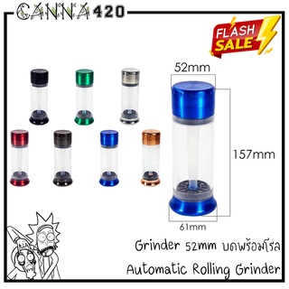 Grinder พร้อมโรลทันที ใส่ and 50mm Cone Filler-Green ที่บดสมุนไพร เครื่องบด พร้อมโรล Automatic Roller