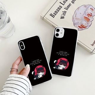 cartoon cat เคสไอโฟน 13 pro max iPhone 8พลัส 7 8Plus Se2020 เคส cat 11 12 13 14 case X Xr Xs Max soft phone cover