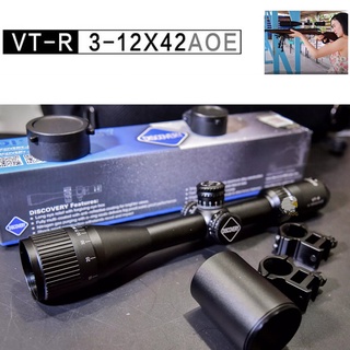 กล้องปืน DISCOVERY VT-R 3-12x42AOE กล้องติดปืน สายตาโลหะซูมซูมสายตา HD ป้องกันการกระแทกข้ามนก Finder AAA Metal Sights