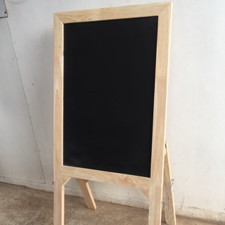 กระดานดำขอบไม้ แบบขาตั้ง ขนาด 50x80 สุง 100 ซม