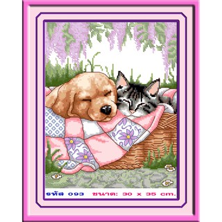 ไอแอมครอสติช iamcrossstitch DIY รหัส L-093 30x30 cm. ชุดอุปกรณ์งานฝีมือปักครอสติชครบชุด