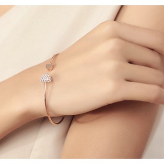 สร้อยข้อมือผู้หญิง Rose Gold Love Crystal Ladies Bracelet