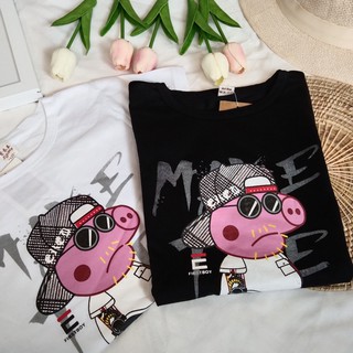 เสื้อยืดลายหมู สไตล์วินเทจสำหรับเด็ก