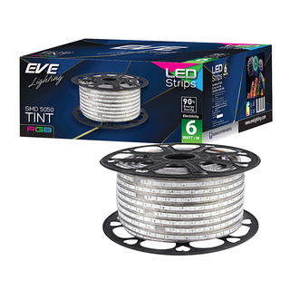 ✨นาทีทอง✨ ไฟ LED STRIP 10 วัตต์/ม. RGB (ตัดขายเป็นเมตร) EVE LIGHTING รุ่น SMD 5050 TINT IP65 220V ขนาด 1 ม. Light Bulbs