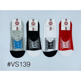 OW Socks ถุงเท้าข้อเว้าแฟชั่นเกาหลี VS139 แพ็ค 12 คู่คละสี