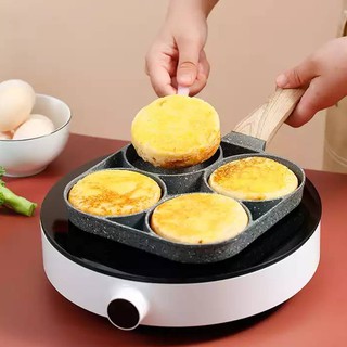 กระทะ 4 หลุม ทำจากอลูมิเนียมอัลลอยด์พรีเมี่ยมใช้ได้เตาแก๊ศและไฟฟ้า🍳🍳สินค้าพร้อมส่งค่ะ🍳🍳🍳
