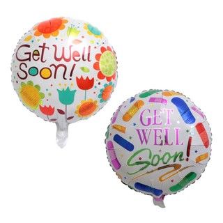 🔥พร้อมส่งจากไทย🔥 ลูกโป่งฟอยล์กลม get well  soon ลูกโป่งเยี่ยมไข้  ลูกโป่ง Im sorry เยี่ยมคนป่วย ลูกโป่งขอโทษ ง้อ คืนดี