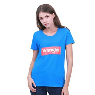 260฿  ราคาป้าย 890฿ Wranglerแท้!!!ป้ายแท็กครบ เสื้อยืดผู้หญิงสีน้ำเงิน/สีแดง(ไม่แท้ยินดีคืนเงิน!!)