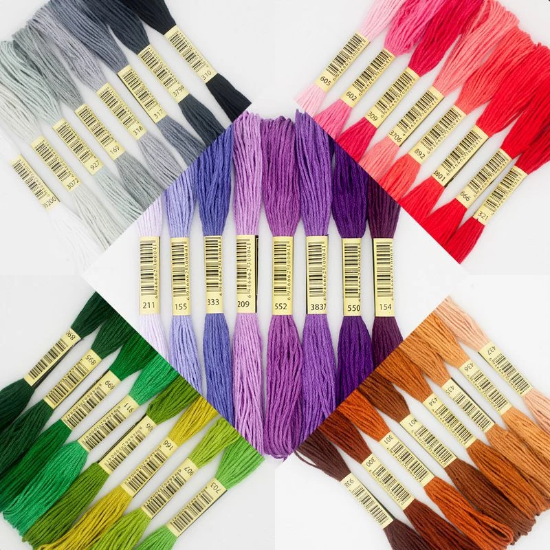 ไหมปักเบอร์25 1เซต มี 8ไจ สีไม่ตก(คละเบอร์)