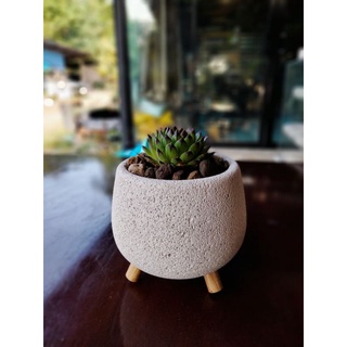 A05กระถางอิฐมวลเบาทรงแชมเปญขนาด7.5x9cm