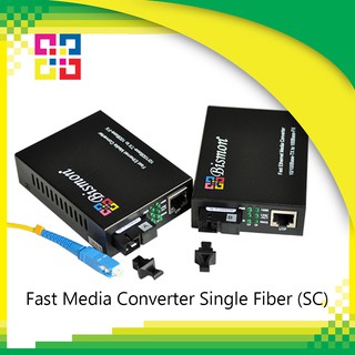 Media Converter 10/100Mbps, SM (20KM), Single Fiber (ใช้งานเป็นคู่)