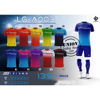 ขายส่งแพค10ตัว  เสื้อฟุตบอลคอกลม LUGUST LG-A003 LUGUST  football jersey  LG-A003 .