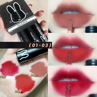 Hellostyle ลิปสติกลิปกระต่ายเนื้อMatte 3ชิ้น/ชุด