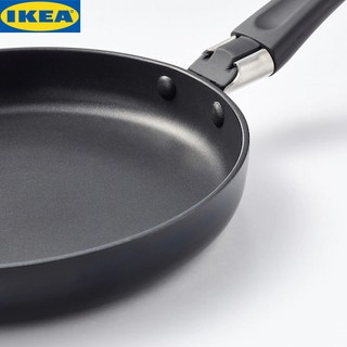 IKEA HEMLAGAD เฮ็มลาแกด กระทะทอด หม้อพร้อมผา หม้อด้าม หม้ออะลูมิเนียม, เคลือบด้วย Teflon