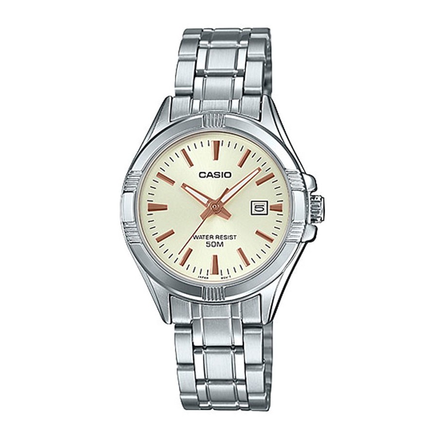 Casio Standard นาฬิกาข้อมือผู้หญิง สายสแตนเลส รุ่น LTP-1308,LTP-1308D,LTP-1308D-9A- สีเงิน