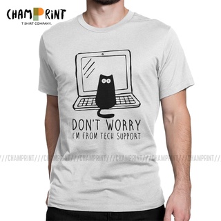 เสื้อยืดลําลอง แขนสั้น คอกลม พิมพ์ลายนักพัฒนาคอมพิวเตอร์ IM From Tech Support สําหรับผู้ชาย