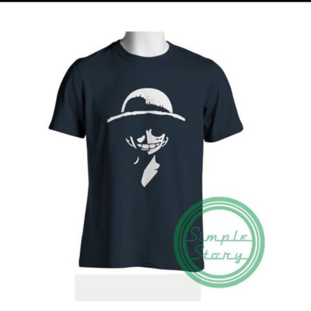 ONE PIECE LUFFY SILHOUETTE COMBED 30S ANIME TSHIRT