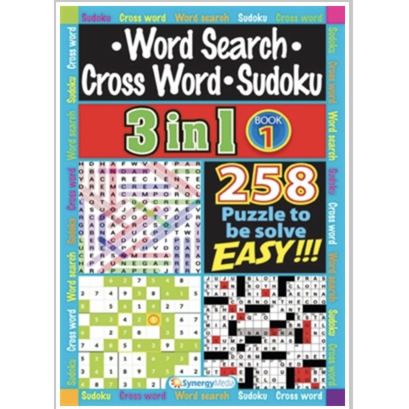 ค้นหาคํา Cross Word Sudoku 3 in 1 Easy