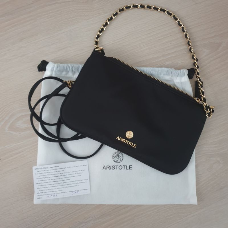 used1 aristotle nylon pouch black color