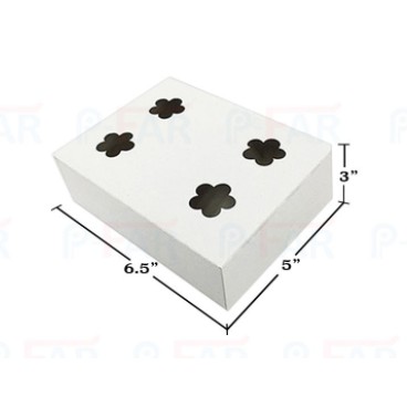 (100 ใบ/แพ็ค) กล่องชิ้น 5 x 6.5 x 3 นิ้ว เจาะรู (ครกใหญ่) (เคลือบPE) MS050_INH108
