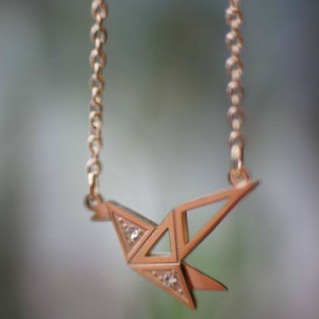 [REASAN] Origami NECKLACE - สร้อยคอไทเทเนียม - FOREVER ANTI RUST - รหัส ICK0006