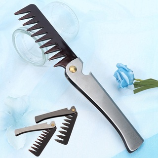 Folding Hair Comb หวีสแตนเลสพับได้สไตล์วินเทจขนาดพกพา